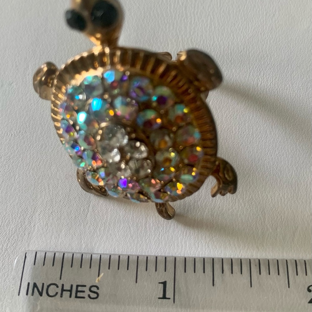 Turtle Ring Ab Crystals Adjustable - image 7